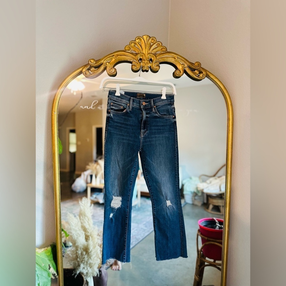 Mother insider crop step chew dancing on coals jeans size 25